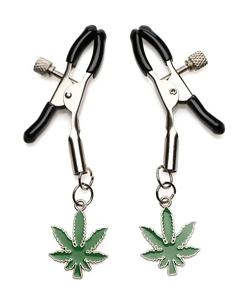 Charmed Mary Jane Nipple Clamps GreenSilver Charmed Anal