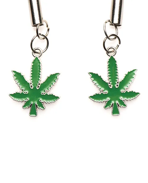 Charmed Mary Jane Nipple Clamps GreenSilver Charmed Anal