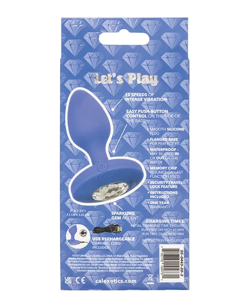 Cheeky Gems Rechargeable Silicone Vibrating Plug Medium Blue Cheeky Anal Cheeky Gems Rechargeable Silicone Vibrating Plug Medium Blue Cheeky Anal