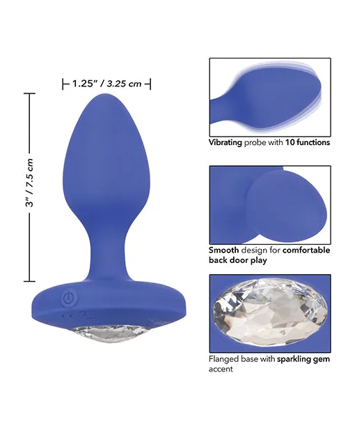 Cheeky Gems Rechargeable Silicone Vibrating Plug Medium Blue Cheeky Anal Cheeky Gems Rechargeable Silicone Vibrating Plug Medium Blue Cheeky Anal