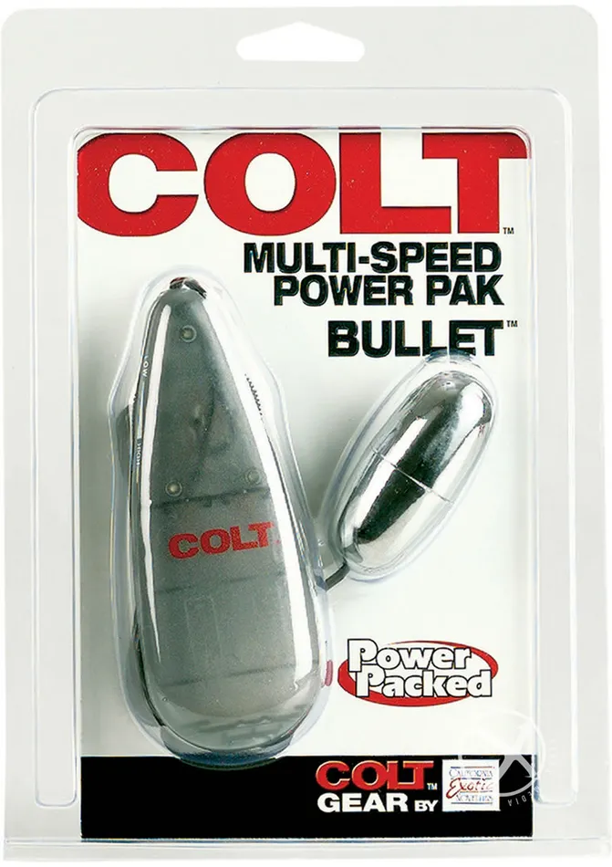 COLT MultiSpeed Power Pak Bullet with Wired Remote Control Silver Colt Female Sex Toys COLT MultiSpeed Power Pak Bullet with Wired Remote Control Silver Colt Female Sex Toys