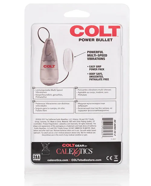 COLT MultiSpeed Power Pak Bullet with Wired Remote Control Silver Colt Female Sex Toys COLT MultiSpeed Power Pak Bullet with Wired Remote Control Silver Colt Female Sex Toys