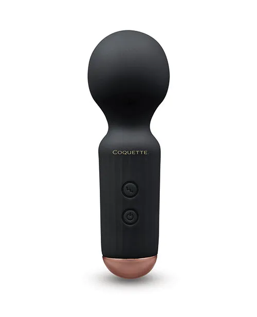 Coquette The Small Wonder Rechargeable Silicone Mini Wand BlackGold Coquette Female Sex Toys Coquette The Small Wonder Rechargeable Silicone Mini Wand BlackGold Coquette Female Sex Toys