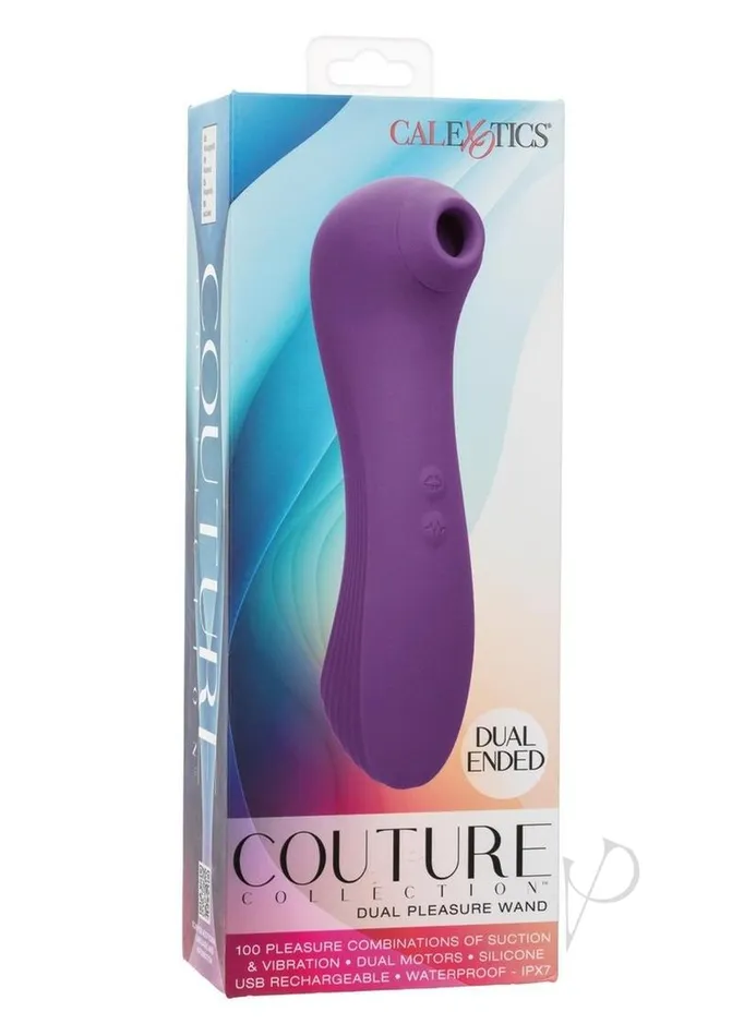 Couture Collection Dual Pleasure Wand Rechargeable Silicone Clitoral Massager Purple Couture Collection Female Sex Toys Couture Collection Dual Pleasure Wand Rechargeable Silicone Clitoral Massager Purple Couture Collection Female Sex Toys