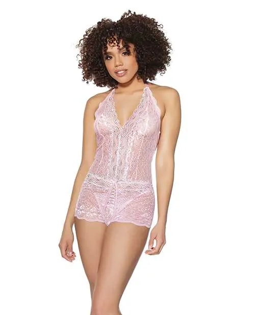 Crystal Pink Collection Vibrators Crystal Pink Halter Crotchless Teddy PinkSilver OS Crystal Pink Collection Vibrators Crystal Pink Halter Crotchless Teddy PinkSilver OS
