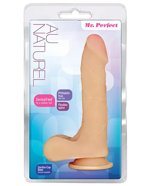 Dildos Au Naturel Au Naturel Mister Perfect Dildo with Balls 85in Vanilla
