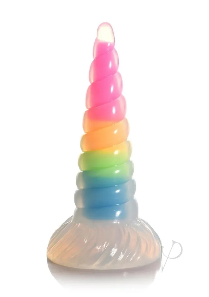 Dildos Creature Cocks UniGlow GlowintheDark Silicone Dildo Rainbow Creature Cocks