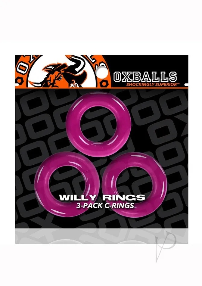 Dildos Oxballs Willy Rings Cock Rings 3 pack Pink Oxballs