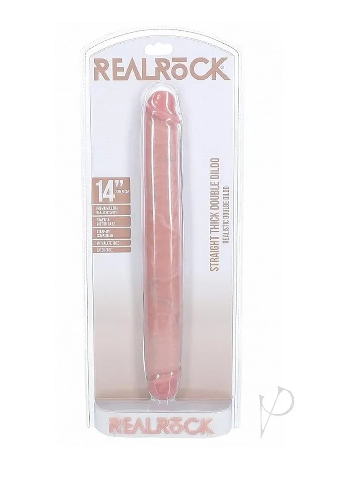 Dildos RealRock Realistic Skin Thick Double Ended Dong 14in Vanilla Real Rock Dildos RealRock Realistic Skin Thick Double Ended Dong 14in Vanilla Real Rock