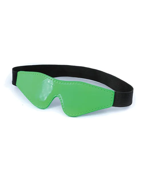 Electra Play Things Couples Electra Play Things PU Leather Blindfold Green Electra Play Things Couples Electra Play Things PU Leather Blindfold Green