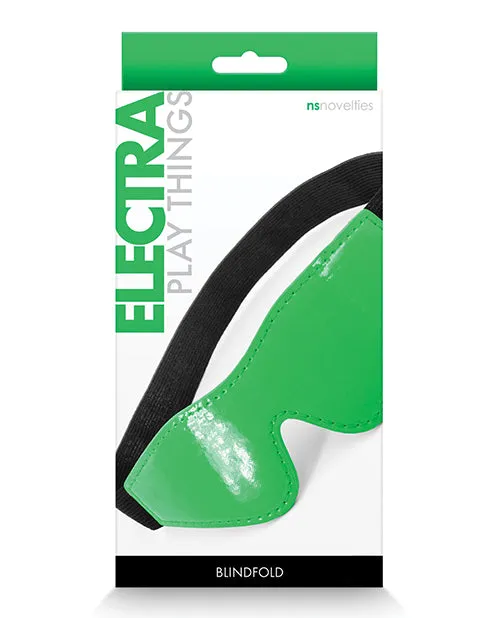 Electra Play Things Couples Electra Play Things PU Leather Blindfold Green Electra Play Things Couples Electra Play Things PU Leather Blindfold Green
