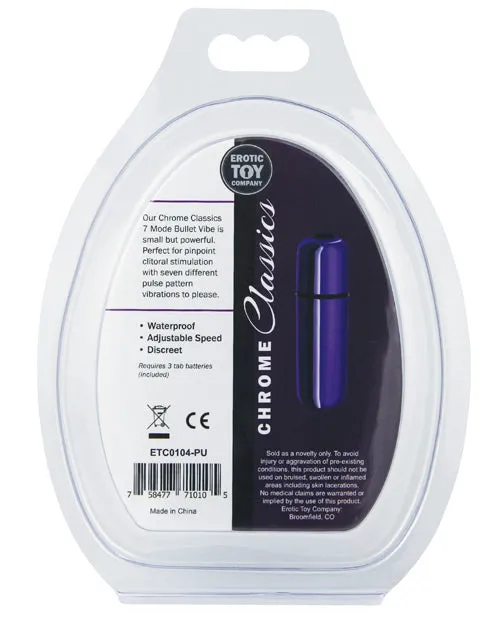 Erotic Toy Company Chrome Classics Bullet 7 Speed Purple Erotic Toy Company Vibrators Erotic Toy Company Chrome Classics Bullet 7 Speed Purple Erotic Toy Company Vibrators