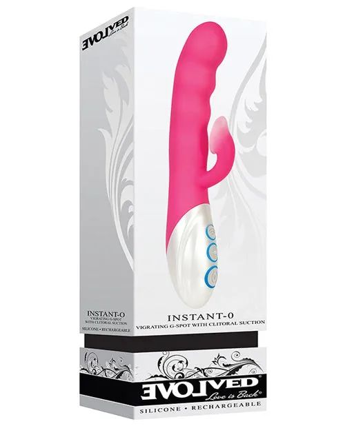 Evolved Female Sex Toys InstantO Rechargeable Silicone GSpot Vibrator with Clitoral Suction Pink