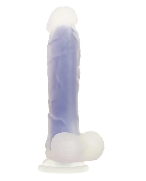 Evolved Female Sex Toys Luminous Dildo Silicone Realistic Dildo GlowInTheDark 8in Purple