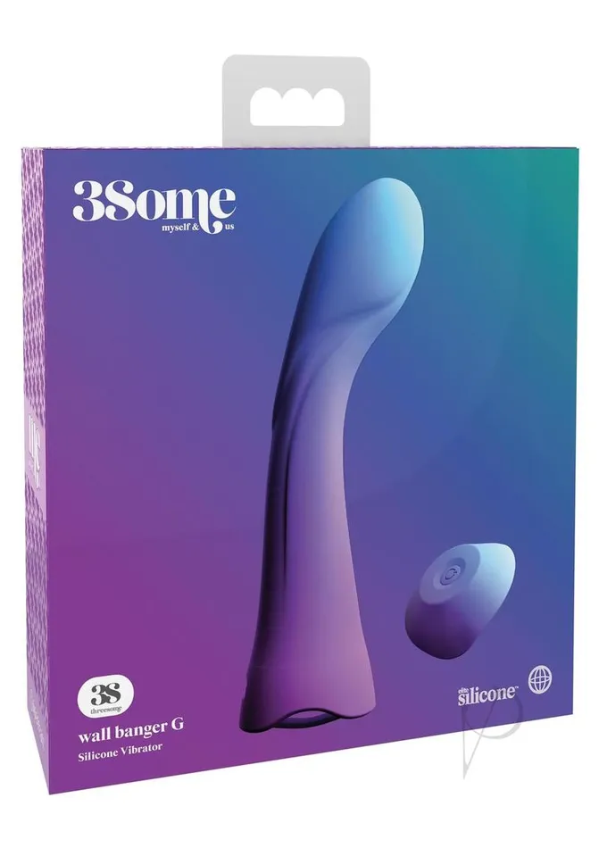 Female Sex Toys 3Some Wall Banger G Silicone Rechargeable Vibrator with Remote Control Purple 3 Some Female Sex Toys 3Some Wall Banger G Silicone Rechargeable Vibrator with Remote Control Purple 3 Some