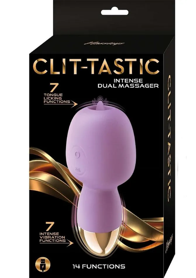 Female Sex Toys Clit Tastic ClitTastic Intense Dual Massager Rechargeable Silicone Clitoral Stimulator Lavender Female Sex Toys Clit Tastic ClitTastic Intense Dual Massager Rechargeable Silicone Clitoral Stimulator Lavender