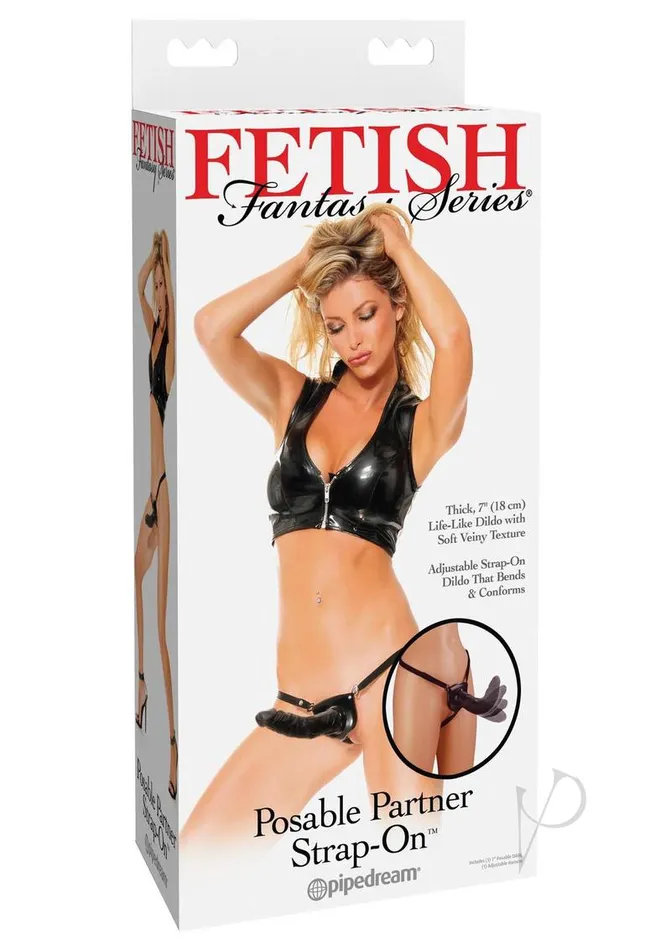 Female Sex Toys Fetish Fantasy Series Fetish Fantasy Series Posable Partner StrapOn Dildo and Adjustable Harness 7in Black Female Sex Toys Fetish Fantasy Series Fetish Fantasy Series Posable Partner StrapOn Dildo and Adjustable Harness 7in Black