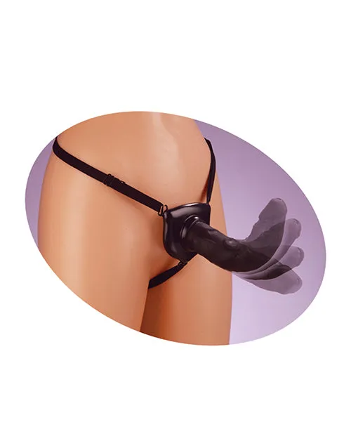 Female Sex Toys Fetish Fantasy Series Fetish Fantasy Series Posable Partner StrapOn Dildo and Adjustable Harness 7in Black