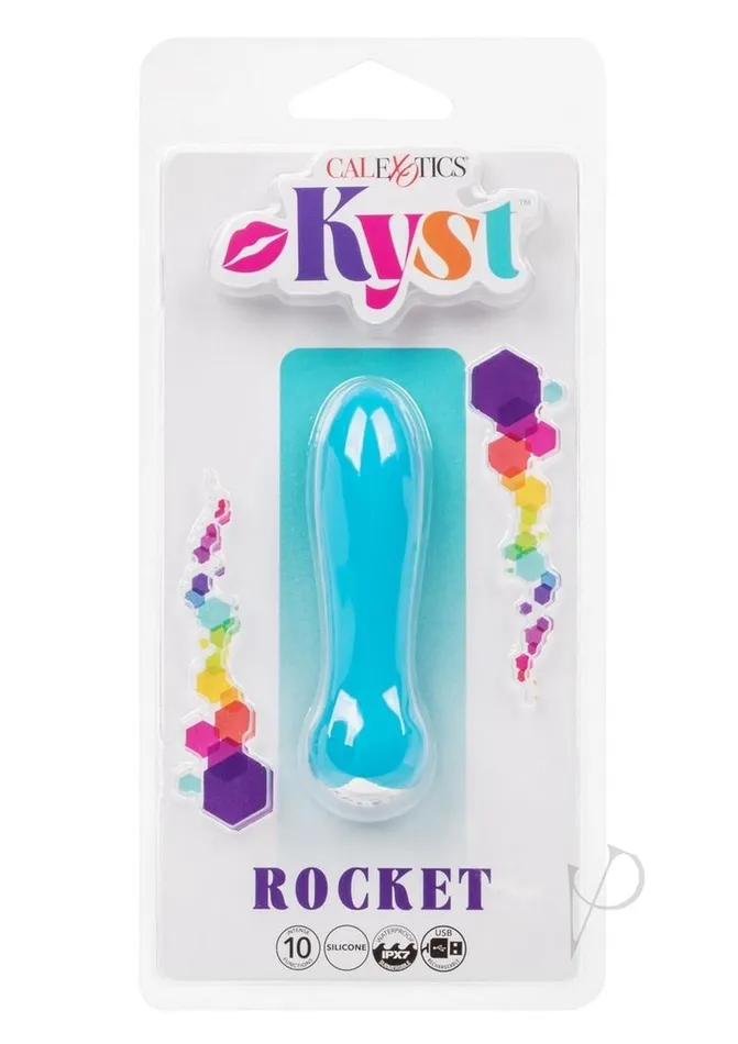 Female Sex Toys Kyst Kyst Rocket Rechargeable Silicone Bullet Blue
