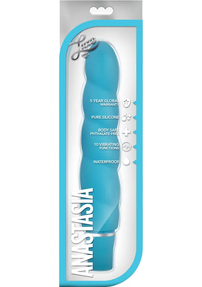 Female Sex Toys Luxe Luxe Anastasia Silicone Vibrator Aqua