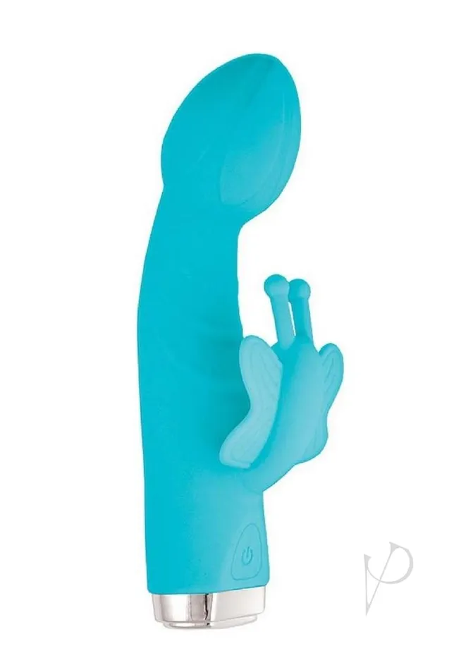 Female Sex Toys Nasstoys My Secret Butterfly Rechargeable Silicone Rabbit Vibrator Aqua