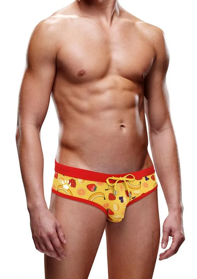 Female Sex Toys Prowler Prowler Swim Brief Fruit Large Yellow