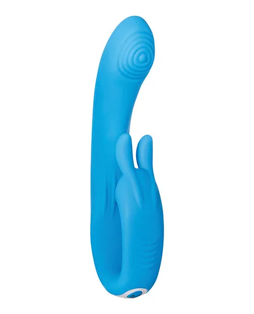 Female Sex Toys Sea Breeze Bunny Rechargeable Silicone GSpot Rabbit Vibrator Blue Evolved