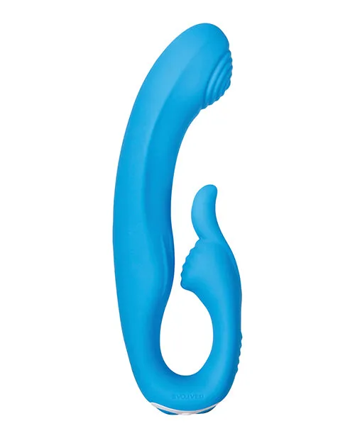 Female Sex Toys Sea Breeze Bunny Rechargeable Silicone GSpot Rabbit Vibrator Blue Evolved