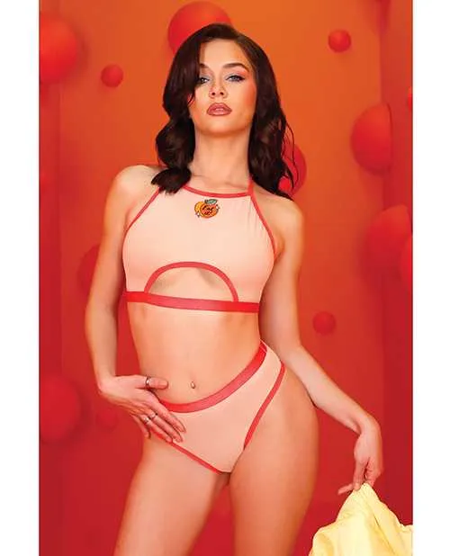 Female Sex Toys Vibes By Fantasy Lingerie Just Peachy Cut Out Halter Top Cheeky Panty Nude ML Female Sex Toys Vibes By Fantasy Lingerie Just Peachy Cut Out Halter Top Cheeky Panty Nude ML