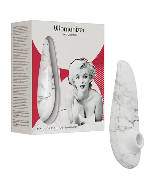 Female Sex Toys Womanizer Womanizer Marilyn Monroe Special Edition Rechargeable Clitoral Stimulator White Marble