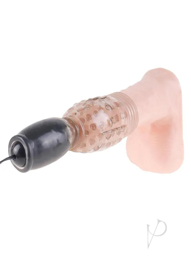 Fetish Fantasy Series Female Sex Toys Fetish Fantasy Series Vibrating Head Teazer Sleeve with Bullet and Wired Remote Control Smoke