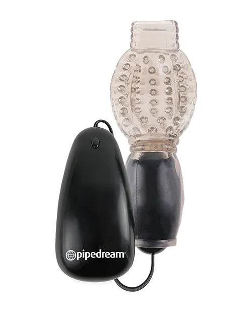 Fetish Fantasy Series Female Sex Toys Fetish Fantasy Series Vibrating Head Teazer Sleeve with Bullet and Wired Remote Control Smoke