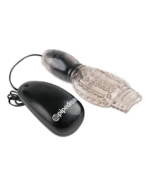 Fetish Fantasy Series Female Sex Toys Fetish Fantasy Series Vibrating Head Teazer Sleeve with Bullet and Wired Remote Control Smoke