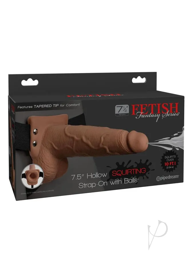 Fetish Fantasy Series Hollow Squirting StrapOn Dildo with Balls and Harness 75in Caramel Fetish Fantasy Series Female Sex Toys Fetish Fantasy Series Hollow Squirting StrapOn Dildo with Balls and Harness 75in Caramel Fetish Fantasy Series Female Sex Toys