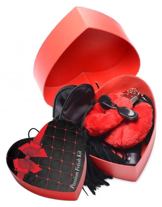 Frisky Couples Passion Fetish Kit with Heart Gift Box