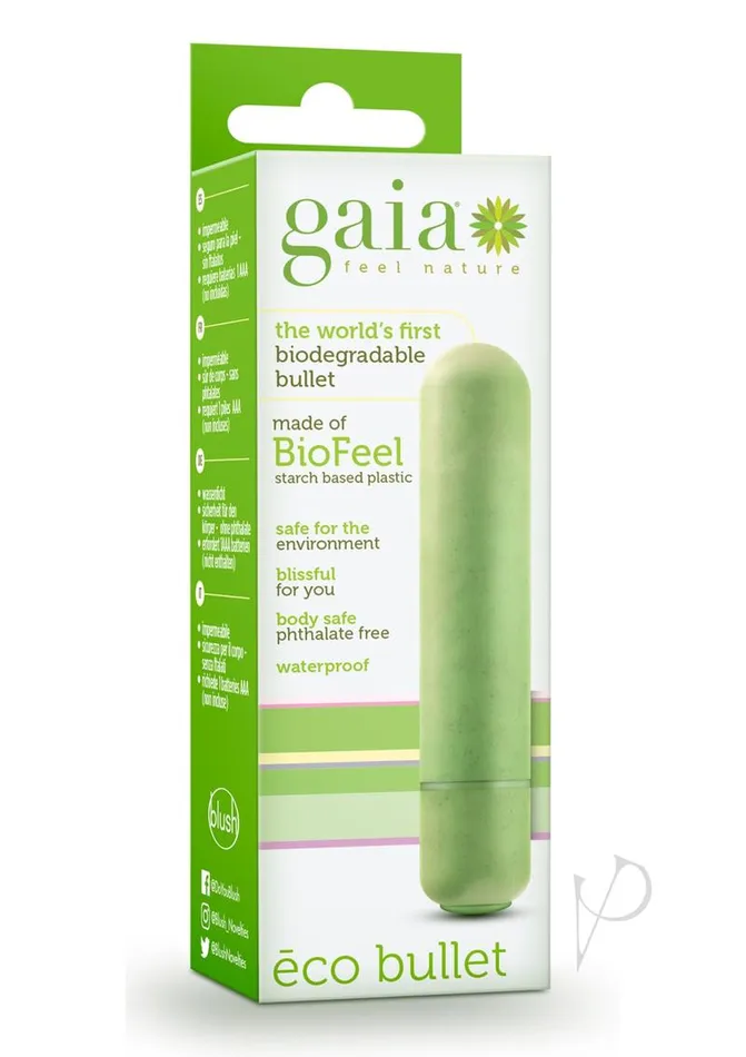Gaia Eco Bullet Green Gaia Female Sex Toys