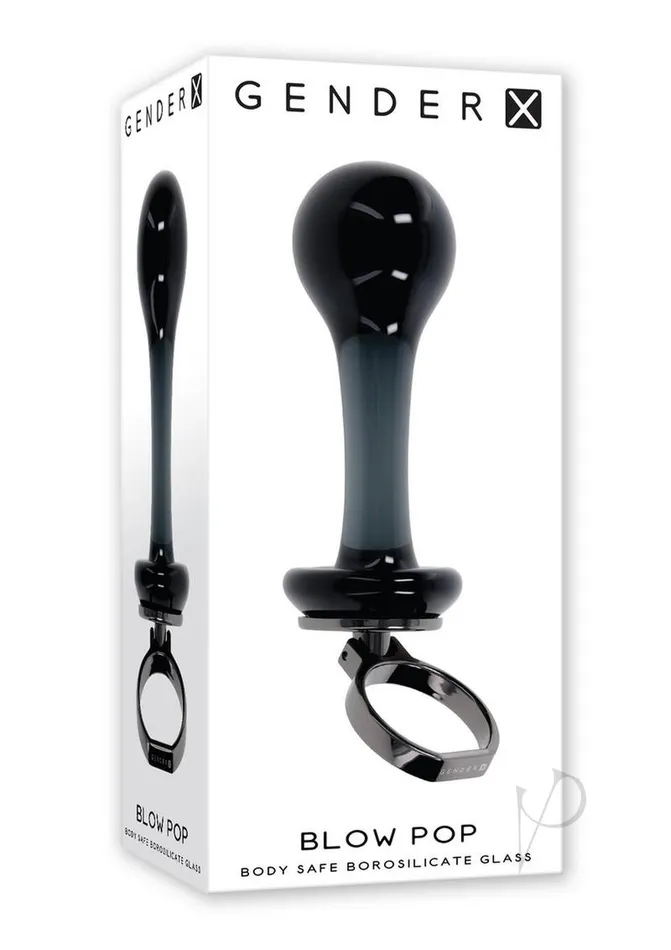 Gender X Anal Gender X Blow Pop Glass Anal Plug Black