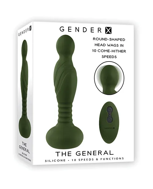 Gender X Female Sex Toys Gender X The General Rechargeable Silicone Vibrator with Remote Control Green