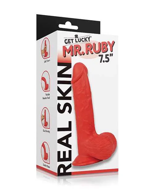 Get Lucky Dildos Get Lucky Mr Ruby 75 Dual Layer Dong