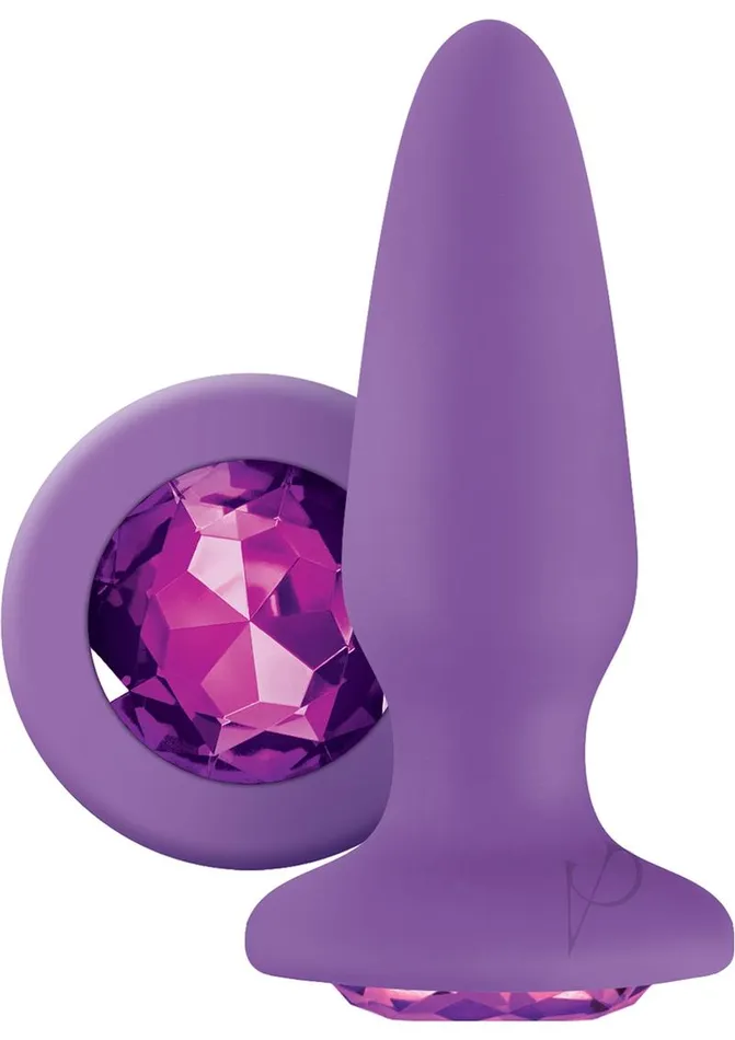 Glams Silicone Butt Plug Purple Gem Glams Anal