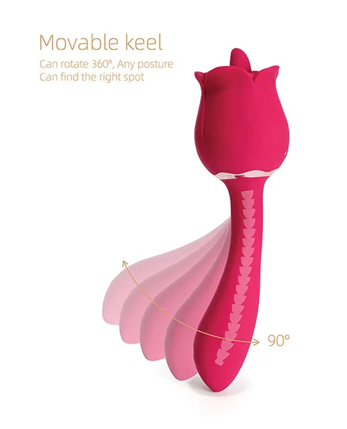Honey Play Box Rhea Clit Licking Tongue Rose Vibrator G Spot Massager Red Vibrators Honey Play Box Rhea Clit Licking Tongue Rose Vibrator G Spot Massager Red Vibrators