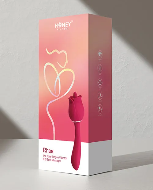 Honey Play Box Rhea Clit Licking Tongue Rose Vibrator G Spot Massager Red Vibrators Honey Play Box Rhea Clit Licking Tongue Rose Vibrator G Spot Massager Red Vibrators