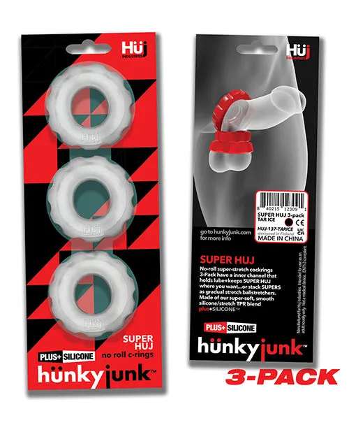 Hunkyjunk HUJ Cockrings 3 Pack Clear Ice Hunkyjunk Anal