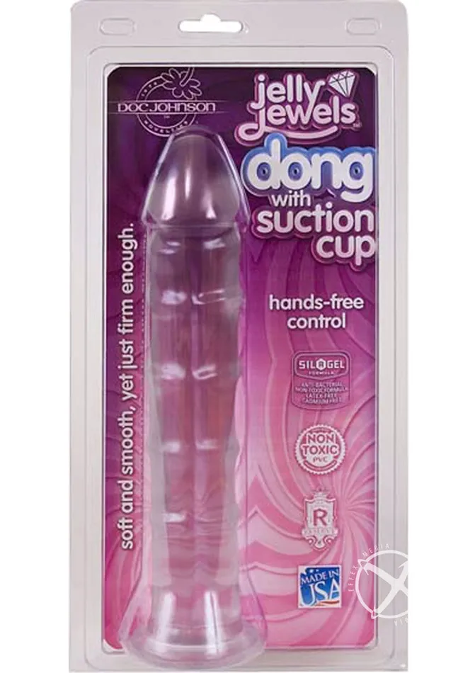Jelly Jewels Dildo 8in Clear Doc Johnson Dildos