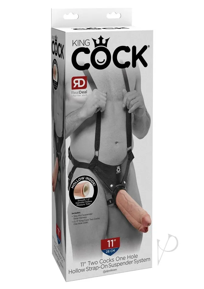 King Cock Female Sex Toys King Cock Two Dildos One Hole Hollow Strap on Suspender System 11in VanillaBlack King Cock Female Sex Toys King Cock Two Dildos One Hole Hollow Strap on Suspender System 11in VanillaBlack
