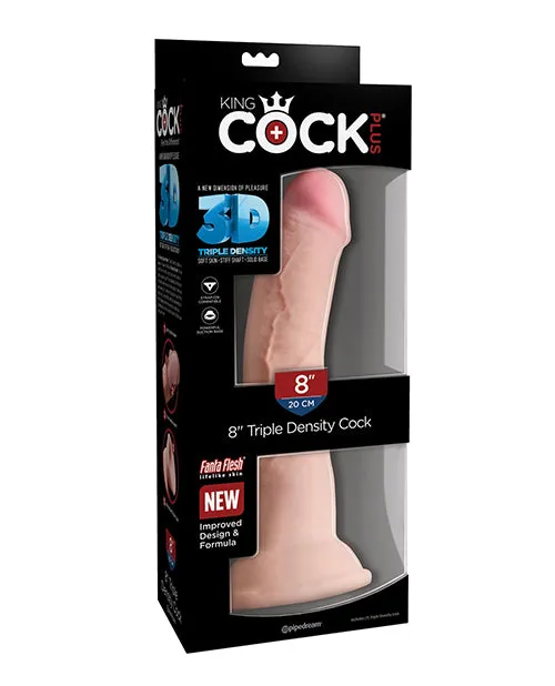 King Cock King Cock Plus Triple Density Dildo 8in Vanilla Dildos