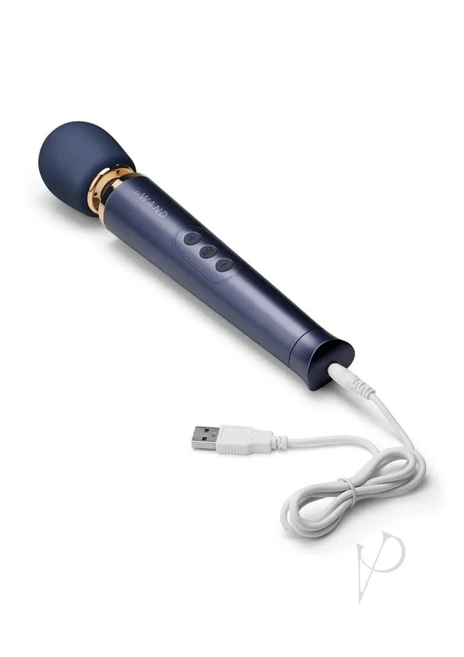 Le Wand Petite Rechargeable Silicone Vibrating Massager Navy Blue Le Wand Female Sex Toys