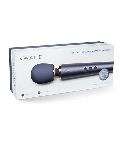 Le Wand Petite Rechargeable Silicone Vibrating Massager Navy Blue Le Wand Female Sex Toys