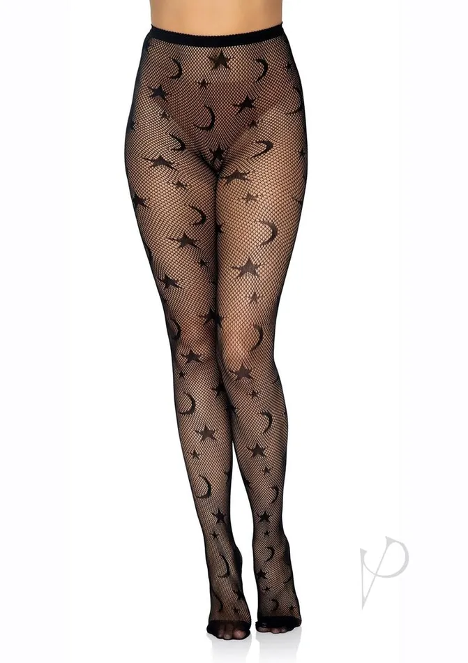 Leg Avenue Celestial Net Tights OS Black Leg Avenue Anal