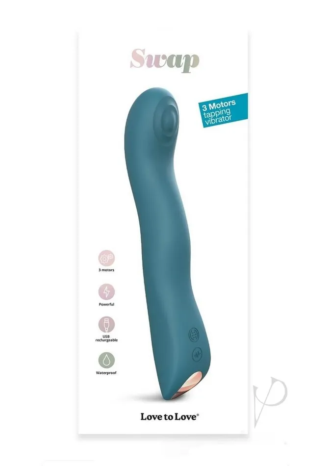 Love To Love Swap Rechargeable Silicone Vibrator Teal Me Vibrators